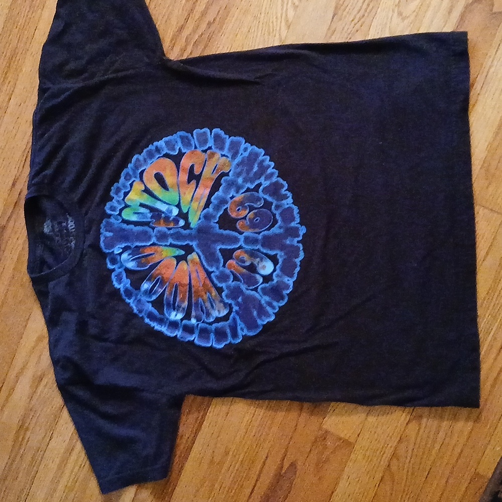 Men's Graphic Woodstock 1969 T-Shirt with Back Graphics ■ Size L